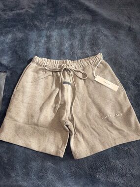 Essentials Women's Beige Athletic Lounge Shorts